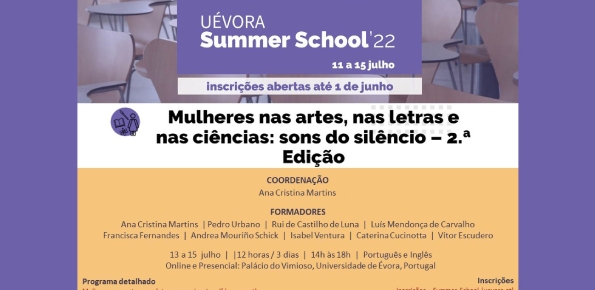 Curso sobre Mulheres | 13-15 de julho | UÉvora Summer School’22